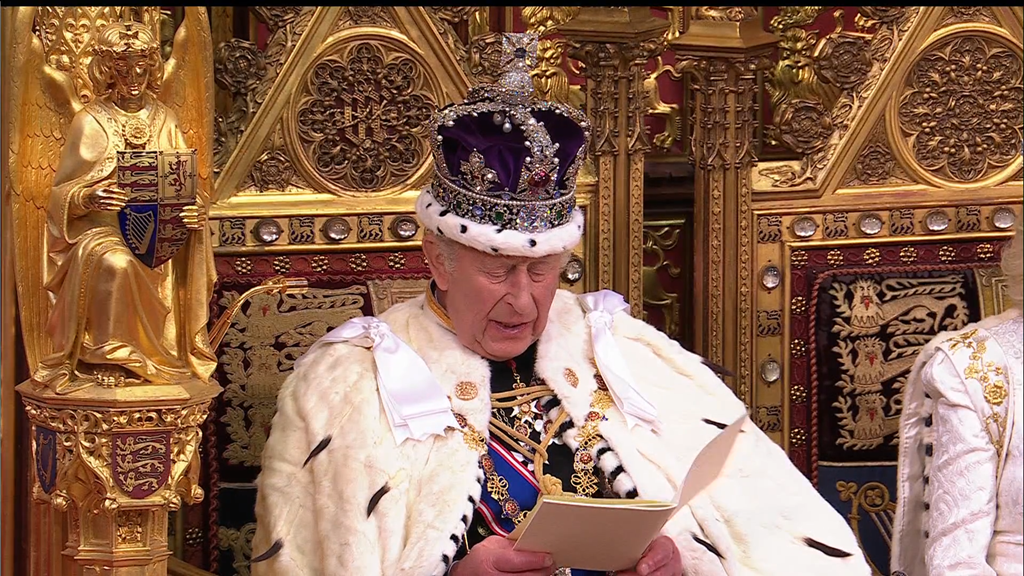 State opening of parliament commences as King Charles III delivers speech in the House of Lords