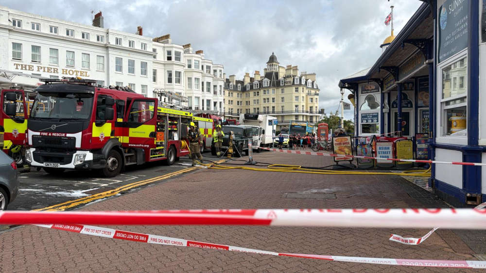 Eastbourne Pier evacuated after fire breaks out at landmark attraction